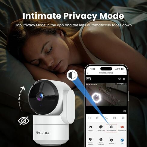 كاميرا داخلية واي فاي 5/2.4 جيجا، عبوتان، كاميرا أمان منزلية 2K، كاميرا للحيوانات الأليفة بزاوية 360 درجة مع تطبيق الهاتف، كاميرا للكلاب قابلة للإمالة للرؤية الليلية، مراقبة الطفل مع كشف الحركة بالذكاء الاصطناعي، تخزين سحابي وبطاقة SD in Kuwait