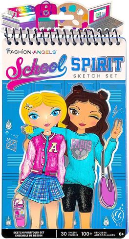 Fashion Angels Vay-Cay Mode Sketch Set, Includes Sketch Pad with Stencils & Stickers, Fashion Design Sketch Book for Girls, Ideal Drawing Kit for Kids in Kuwait