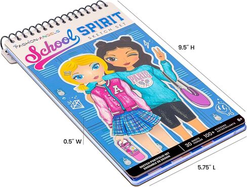 Fashion Angels Vay-Cay Mode Sketch Set, Includes Sketch Pad with Stencils & Stickers, Fashion Design Sketch Book for Girls, Ideal Drawing Kit for Kids in Kuwait