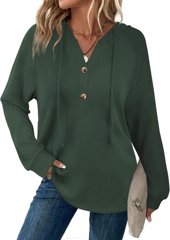 Womens Tops Fall Fashion Hoodies for Women Long Sleeve Sweatshirts Ladies Casual Tees Soft Pullover Trendy Blouses in Kuwait