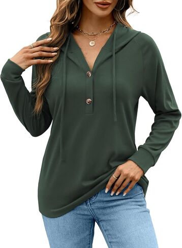 Womens Tops Fall Fashion Hoodies for Women Long Sleeve Sweatshirts Ladies Casual Tees Soft Pullover Trendy Blouses in Kuwait