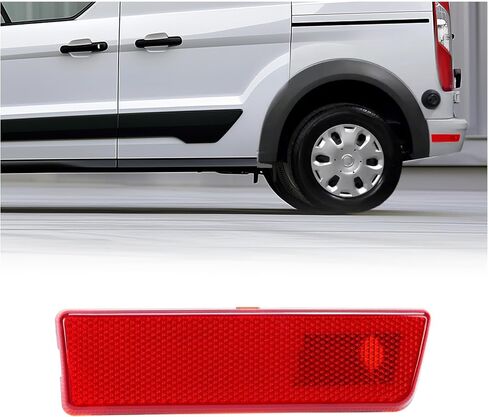HECASA Rear Side Marker Light Compatible with 2010-2013 Ford Transit Connect XL XLT Premium Replacement for 9T1Z15A201A Marker Lamp Red Lens - Driver Side in Saudi Arabia