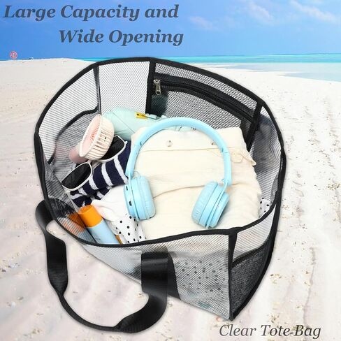 JIANYA Beach Bag, Tip-Proof Waterproof Pool Bag Shoulder Bag with Pockets for Work, Travel, Gym, Beach & Pool in Saudi Arabia