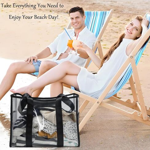 JIANYA Beach Bag, Tip-Proof Waterproof Pool Bag Shoulder Bag with Pockets for Work, Travel, Gym, Beach & Pool in Saudi Arabia