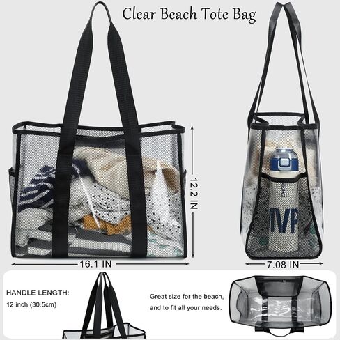 JIANYA Beach Bag, Tip-Proof Waterproof Pool Bag Shoulder Bag with Pockets for Work, Travel, Gym, Beach & Pool in Saudi Arabia