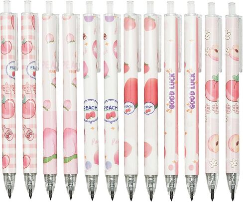 Maydahui 12 Pcs Cartoon Bear Everlasting Pencils Retractable HB 0.5 mm Inkless Pencil Umlimited Inifity Pencil Magic Forever Pencil Reusable Eternal Pencil for Home School Office Supplies in Saudi Arabia