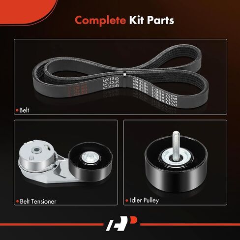 A-Premium Engine Serpentine Drive Belt Kit Compatible with GMC Terrain 2015 2016 2017 2.4L in Saudi Arabia