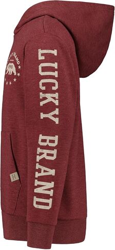 Lucky Brand Boys' Long Sleeve Fleece Pull-Over Hoodie, Comfortable, Relaxed Fit with Kangaroo Pockets in Saudi Arabia