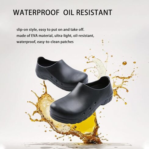 Anti Slip Kitchen Shoes with Steel Toe Safety Shoes for Men and Women,Suitable for Kitchens,Restaurants,Hotels,Hospitals,Gardens, etc in Saudi Arabia