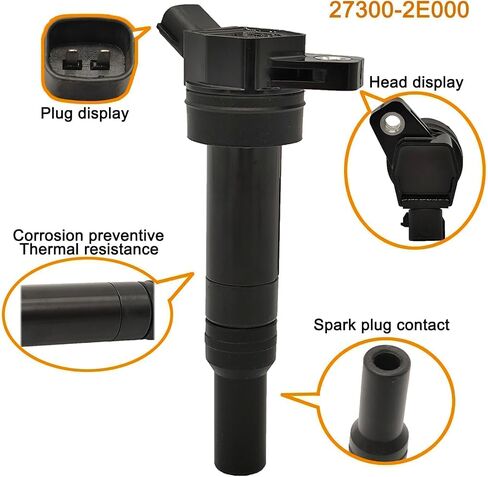 UF651 Ignition coil pack Set of 4 27300-2E000 Compatible with Hyundai Elantra 1993-2024/Tucson 2005-2009 2011-2021/Elantra GT 2013-2020 & Kia Soul 2010-2011 2020-2024/Forte 2010-2024 1.6L 1.8L 2.0L L4 in Saudi Arabia