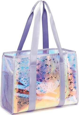 JIANYA Beach Bag, Tip-Proof Waterproof Pool Bag Shoulder Bag with Pockets for Work, Travel, Gym, Beach & Pool in Saudi Arabia
