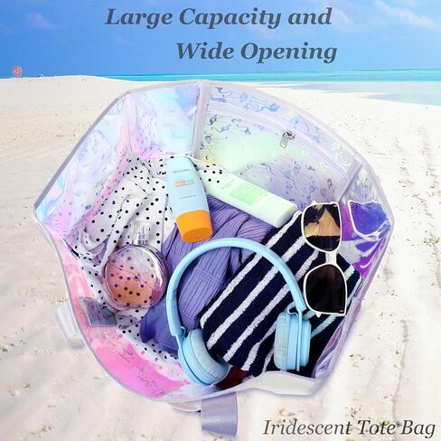 JIANYA Beach Bag, Tip-Proof Waterproof Pool Bag Shoulder Bag with Pockets for Work, Travel, Gym, Beach & Pool in Saudi Arabia