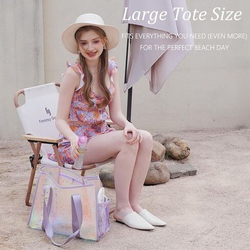 JIANYA Beach Bag, Tip-Proof Waterproof Pool Bag Shoulder Bag with Pockets for Work, Travel, Gym, Beach & Pool in Saudi Arabia