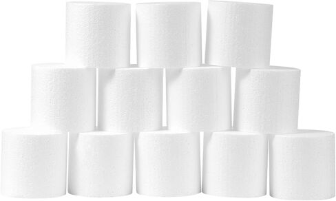 3 Inch Foam Circles for 6-Pack 3 Inch Thick, Crafts, Polystyrene Circles for DIY Crafts School Supplies Decorations(White) in Kuwait