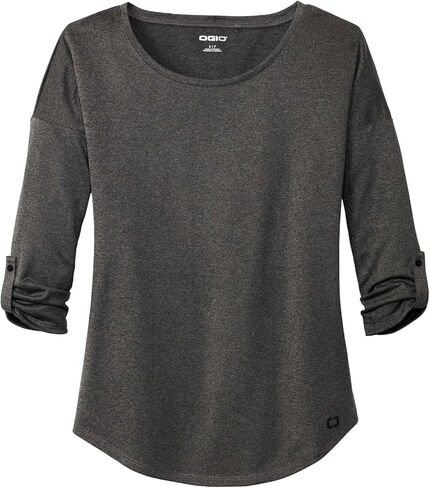 OGIO Women's Gravitate Scoop 3/4 Sleeve Tee | Moisture Wicking Shirt for Women, Casual Top for Summer in Saudi Arabia