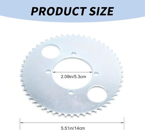 Rear Sprocket T8F 54 Teeth 116 Link Chain Kit, Replacement for SSR SX50 Scooter 43cc 47cc 49cc 2 Stroke Replacement for Syx Holeshot Metotec ATV Quad Dirt Bike in Saudi Arabia