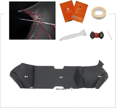 MEWANT Steering Wheel Cover for Tesla Model S 2021-2023 / Model X 2021-2023 Hand-Stitched Steering Wheel Wrap in Saudi Arabia