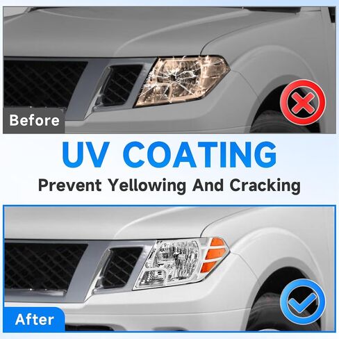 تناسب مجموعة المصابيح الأمامية ELH لعام 2009-2021 سائق سيارة سيدان من Nissan Frontier 4-Door SDAN وجانب الركاب (السكن الكروم مع عاكس العنبر) in Saudi Arabia