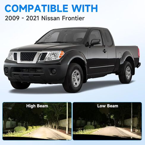 تناسب مجموعة المصابيح الأمامية ELH لعام 2009-2021 سائق سيارة سيدان من Nissan Frontier 4-Door SDAN وجانب الركاب (السكن الكروم مع عاكس العنبر) in Saudi Arabia