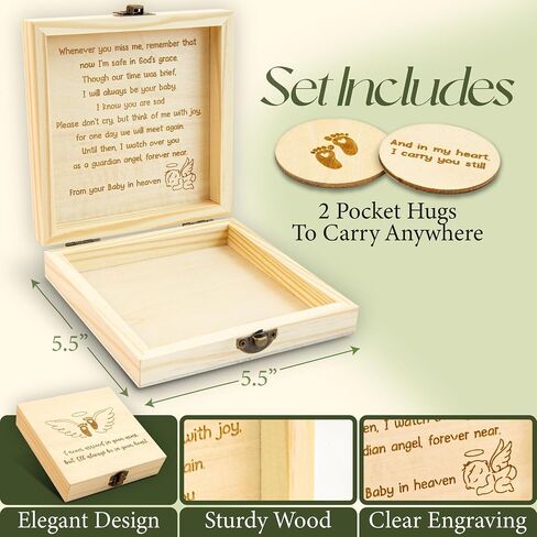 Miscarriage Gifts For Mothers - Mothers Day Gifts For Moms Who Lost A Baby, Gift For Miscarriages Loss Of Baby Sympathy Gift, Infant Loss Test Keepsake Box in Kuwait