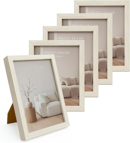 Display 4x6 Picture Frame Set of 2, 4 x 6 Photo Frames with High Definition Real Glass, Horizontal/Vertical Tabletop Display, White 2 Pack in Saudi Arabia
