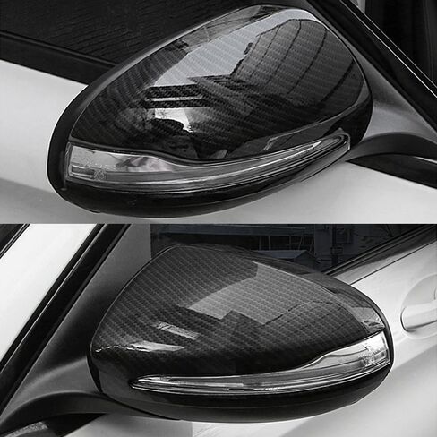 LHD Real Dry Carbon Fiber Side Rearview Mirror Cover Caps for Mercedes C GLC S E Class W205 X253 W222 W213 W238 in Saudi Arabia