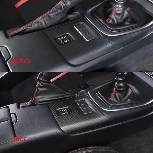 Matte Carbon Fiber Seat Heating Trim Gear Button Cover Fits for GR86/BRZ Manual Version 2021-2024 in Saudi Arabia