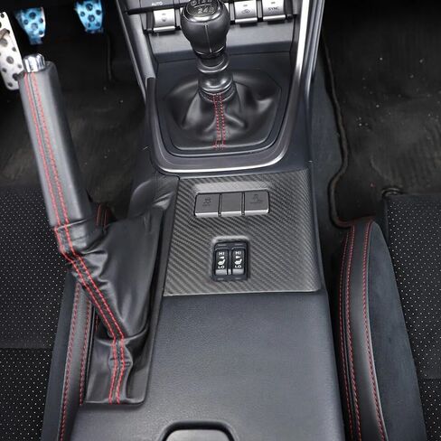 Matte Carbon Fiber Seat Heating Trim Gear Button Cover Fits for GR86/BRZ Manual Version 2021-2024 in Saudi Arabia