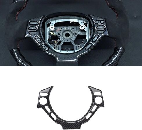 Real Carbon Fiber Car Steering Wheel Button Cover Trim Decoration Frame for Nissan GTR R35 2009-2015 Interior Accessories in Saudi Arabia