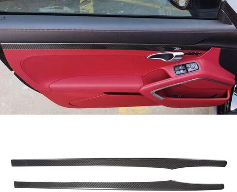 Real Dry Carbon Interior Door Panel Trim for Porsche 911 2013-2018 718 Cayman Boxster 2016-2019 in Saudi Arabia