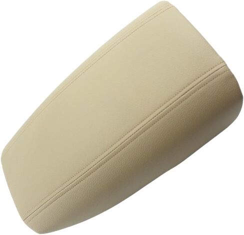 Leather Car Armrest Cover Lid Center Console Arm Rest Cover for Volvo S80 Sedan 1999 2000 2001 2002 2003 2004 2005 2006 Black(Beige) in Saudi Arabia