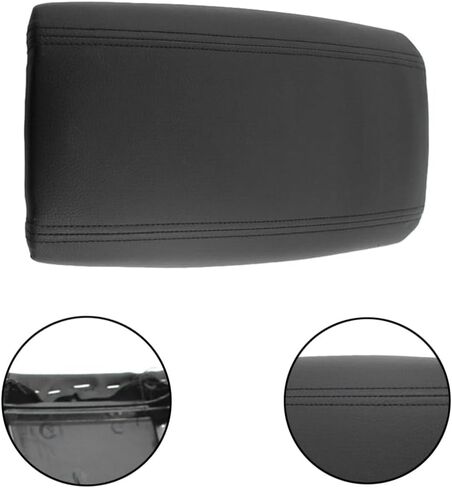 Leather Car Armrest Cover Lid Center Console Arm Rest Cover for Volvo S80 Sedan 1999 2000 2001 2002 2003 2004 2005 2006 Black(Beige) in Saudi Arabia