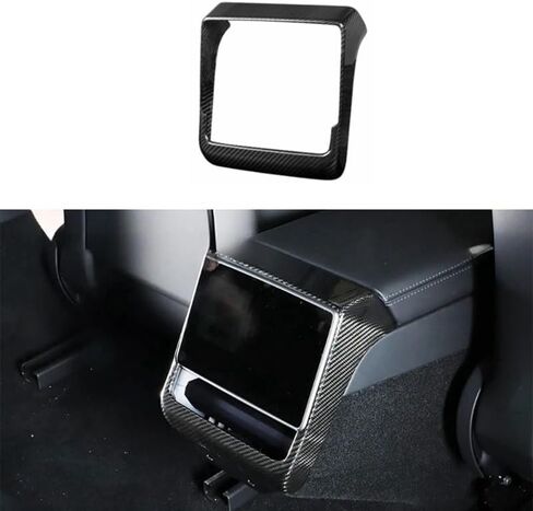 ألياف الكربون الحقيقية لـ Tesla Model 3 Highland 2024 Air Vate Outlet Cover Cover Trim Protections Interior in Saudi Arabia