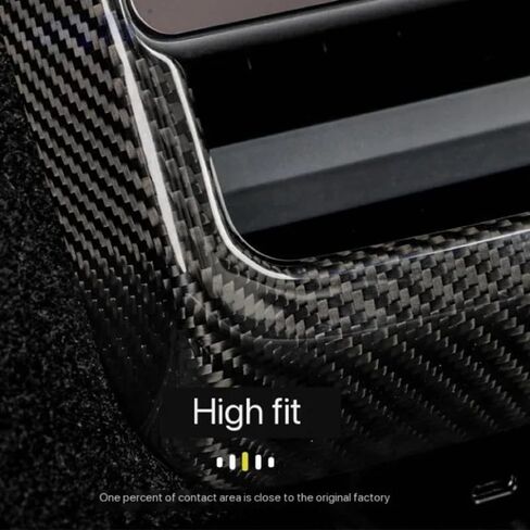 ألياف الكربون الحقيقية لـ Tesla Model 3 Highland 2024 Air Vate Outlet Cover Cover Trim Protections Interior in Saudi Arabia