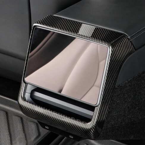 ألياف الكربون الحقيقية لـ Tesla Model 3 Highland 2024 Air Vate Outlet Cover Cover Trim Protections Interior in Saudi Arabia
