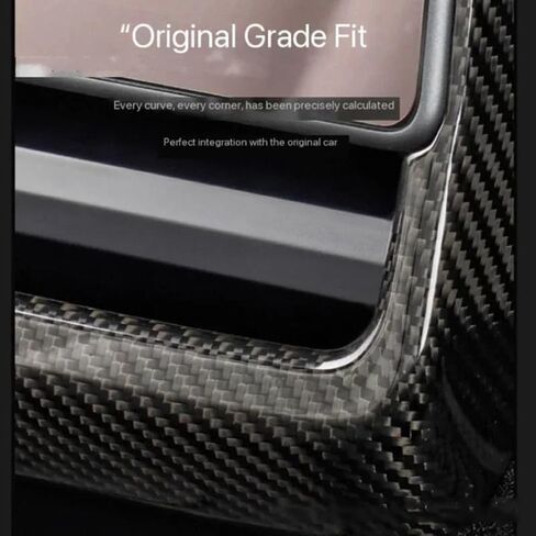 ألياف الكربون الحقيقية لـ Tesla Model 3 Highland 2024 Air Vate Outlet Cover Cover Trim Protections Interior in Saudi Arabia