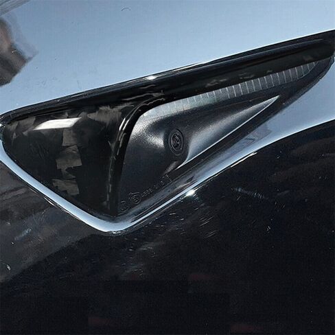 مزور ألياف الكربون الجانبية تنفيس الكاميرا طين الكاميرا تدور الإشارة ل Tesla Model 3 Model Y 2019up in Saudi Arabia