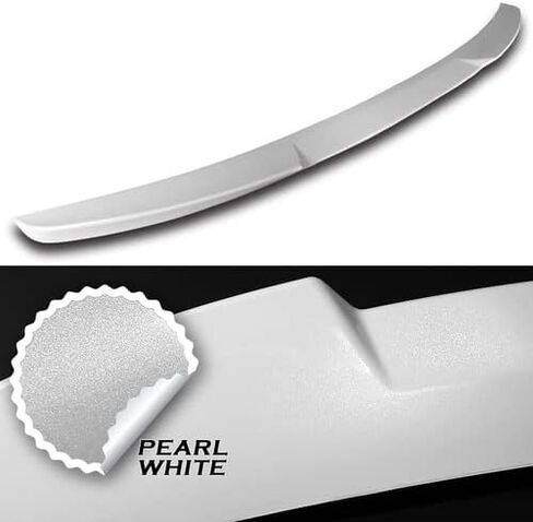 W-Power ABS Plastic V-Style Rear Trunk Lid Spoiler Wing Compatible with 2022-2025 Honda Civic 4DR Sedan, 2023 2024 (Pearl White) in Saudi Arabia
