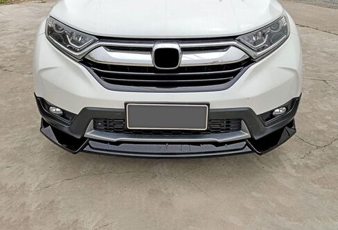 Car Accessories Compatible with Honda CRV 2020 2019 2018 2017 Front Lip Spoiler Body Kit Spoiler Splitter Molding Cover Trim ABS 3PCS(Carbon Fiber Style) in Saudi Arabia