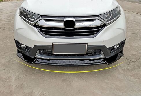 Car Accessories Compatible with Honda CRV 2020 2019 2018 2017 Front Lip Spoiler Body Kit Spoiler Splitter Molding Cover Trim ABS 3PCS(Carbon Fiber Style) in Saudi Arabia