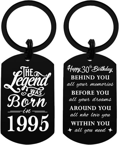 Yobent 30th Birthday Gifts, 30 Years Old Birthday Keychain, Happy 30th Bday Gifts Ideas, Turning 30 Bday Decorations, Born In 1995 Present in Saudi Arabia