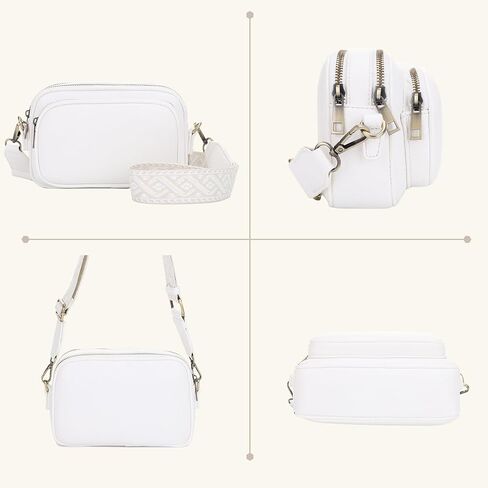 حقيبة SG Sugu Small Crossbody للنساء ، حقائب يد الكتف ثلاثية المقصورة مع حزام قابل للتعديل ، محفظة الكاميرا لكل يوم in Kuwait