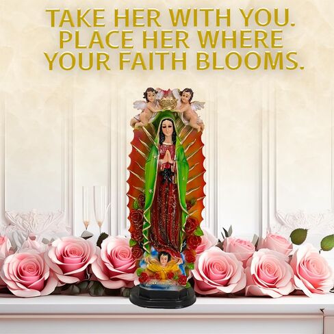 Nuestra Fe Virgin Mary Statue - Virgen de Guadalupe Statues - Blessed Mother Statues - Mary Statue Catholic - Our Lady of Guadalupe - Virgen Maria in Kuwait