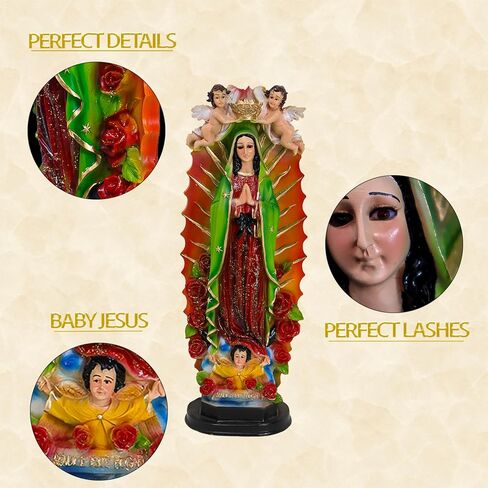 Nuestra Fe Virgin Mary Statue - Virgen de Guadalupe Statues - Blessed Mother Statues - Mary Statue Catholic - Our Lady of Guadalupe - Virgen Maria in Kuwait