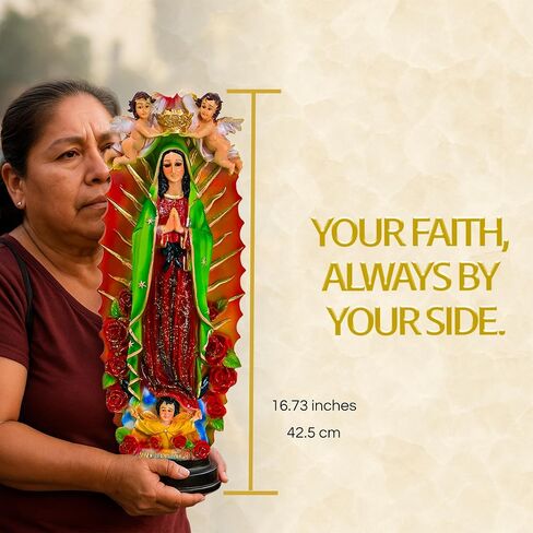 Nuestra Fe Virgin Mary Statue - Virgen de Guadalupe Statues - Blessed Mother Statues - Mary Statue Catholic - Our Lady of Guadalupe - Virgen Maria in Kuwait
