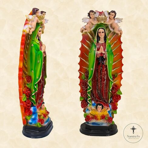 Nuestra Fe Virgin Mary Statue - Virgen de Guadalupe Statues - Blessed Mother Statues - Mary Statue Catholic - Our Lady of Guadalupe - Virgen Maria in Kuwait