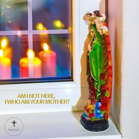Nuestra Fe Virgin Mary Statue - Virgen de Guadalupe Statues - Blessed Mother Statues - Mary Statue Catholic - Our Lady of Guadalupe - Virgen Maria in Kuwait