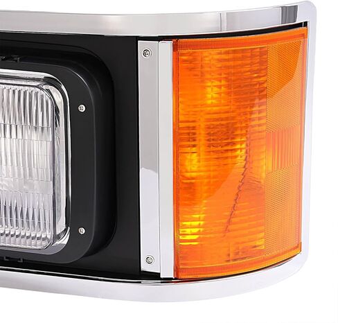 المصابيح الأمامية للزوج Hecasa مع إطار متوافق مع 1990-2017 Mack CH613 SFA Hood Truck بديل لـ 2M0516CM Halogen الأمراض مع مصابيح الإشارة المنعطف و CLEAR in Saudi Arabia