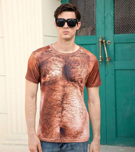 صدر مشعر من المعجبين للقمصان الرجالية رسومات مضحكة طاقم طاقم القمصان قصيرة الأكمام in Kuwait