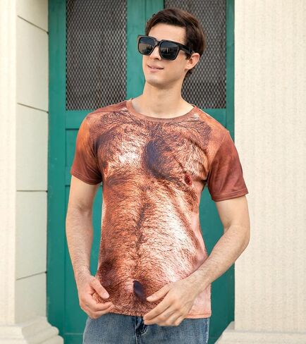 صدر مشعر من المعجبين للقمصان الرجالية رسومات مضحكة طاقم طاقم القمصان قصيرة الأكمام in Kuwait